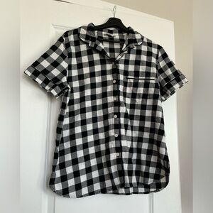 LOFT Monochrome Checkered Sleep Shirt